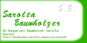 sarolta baumholzer business card